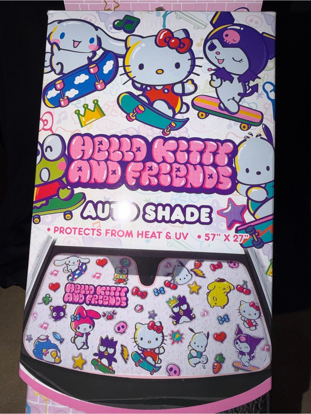 Hello Kitty Pink White Auto Shade